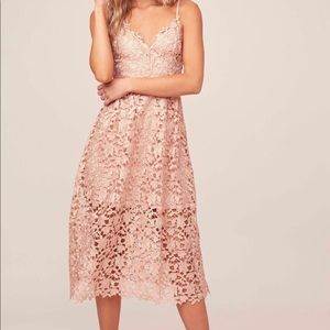 ASTR the Label Rose Gold Foil Dress